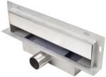 BALNEO Set rigola dus plus capac Balneo W-Drain Next finisaj inox 90 cm scurgere la perete (A0301010102-4)