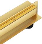 BALNEO Set rigola dus plus capac Balneo W-Drain Next finisaj auriu lucios 90 cm scurgere la perete (A0301030102-4)