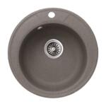 Inter Ceramic Chiuveta compozit Inter Ceramic finisaj granit gri 49 cm fara picurator (8301 G) Chiuveta