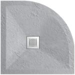 BALNEO Cadita dus semirotunda Balneo Stone Tray din compozit 90x90 gri deschis (C0501010110-1)