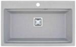 Inter Ceramic Chiuveta compozit Inter Ceramic finisaj granit gri nisip 78x48 cm cu orificiu baterie (8213 SAND CENTRAL HOLE) Chiuveta