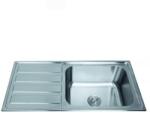 Inter Ceramic Chiuveta inox Inter Ceramic Tampico cu o cuva si picurator stanga finisaj inox lucios 100x50 cm (10050L) Chiuveta