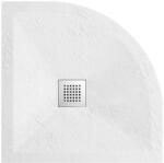 BALNEO Cadita dus semirotunda Balneo Stone Tray din compozit 80x80 alb (C0501030110-2)