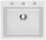 Inter Ceramic Chiuveta compozit Inter Ceramic finisaj granit alb 57x50 cm (8304 WHITE) Chiuveta