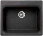 Inter Ceramic Chiuveta compozit Inter Ceramic finisaj granit negru 62x52cm fara picurator (8106 BLACK) Chiuveta