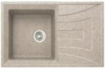 Inter Ceramic Chiuveta compozit Inter Ceramic finisaj bej-nisip 78x50 cm cu picurator (8104) Chiuveta