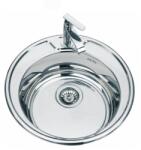 Inter Ceramic Chiuveta inox Inter Ceramic Alpaca cu o cuva fara picurator finisaj inox lucios 49 cm (4949) Chiuveta