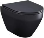 AM.PM Set vas WC suspendat AM. PM Spirit 2.0 FlashClean cu capac softclose negru mat (C701700MBSC)