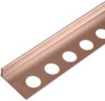 BALNEO Profil inclinat stanga pentru podea Balneo Floor Strips 120 cm finisaj cupru periat (D0101040210-1)