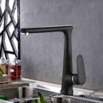 Inter Ceramic Baterie bucatarie Inter Ceramic monocomanda finisaj negru mat (233014 BLACK)
