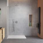 Radaway Paravan de dus tip Walk-in Radaway Modo SL II nichel periat-transparent 90 cm sticla securizata 8 mm stanga (10319094-91-01L)