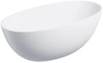 Omnires Cada freestanding compozit Omnires Shell M+ finisaj alb mat 148x75 cm (SHELL148WWBM)
