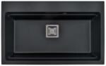 Inter Ceramic Chiuveta compozit Inter Ceramic finisaj granit negru 78x48 cm (8213 BLACK) Chiuveta