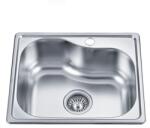 Inter Ceramic Chiuveta inox Inter Ceramic cu o cuva fara picurator finisaj inox satinat 47.5x40 cm (4740 DECOR) Chiuveta