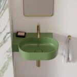 Omnires Lavoar suspendat Omnires Ovo M+ finisaj verde mat 55.5 cm stanga (OVO555UWLOL)