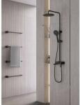 FDesign Coloana de dus cu baterie monocomanda FDesign Zaffiro finisaj negru mat (FD1-ZFR-7USET1-22)