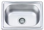 Inter Ceramic Chiuveta inox Inter Ceramic Alpaca cu o cuva finisaj inox lucios 75x40 cm (4844) Chiuveta