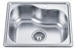 Inter Ceramic Chiuveta inox Inter Ceramic Alpaca cu o cuva finisaj crom lucios 47.5x40 cm (4740 / 4741 CHROME) Chiuveta