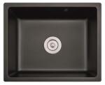 Inter Ceramic Chiuveta compozit Inter Ceramic finisaj negru granit 55x45 cm fara picurator (ICGS 8274B) Chiuveta