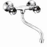 Inter Ceramic Baterie bucatarie dubla comanda Inter Ceramic Clear finisaj crom lucios pipa 17.7 cm (5015838 7116)