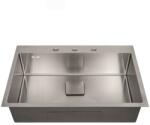 Inter Ceramic Chiuveta inox Inter Ceramic cu o cuva fara picurator finisaj inox satinat 75x50 cm (7550 / 7750) Chiuveta