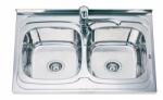 Inter Ceramic Chiuveta inox Inter Ceramic cu doua cuve finisaj inox lucios 80x60 cm (8060S) Chiuveta