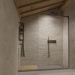 Radaway Paravan de dus tip Walk-in Radaway Modo SL II negru mat-transparent 120 cm sticla securizata 8 mm dreapta (10319124-54-01R)