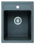Inter Ceramic Chiuveta compozit Inter Ceramic finisaj granit gri 40x50 cm cu orificiu baterie (4050 GREY CENTRAL HOLE) Chiuveta