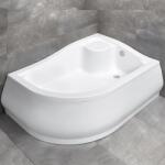 Radaway Cadita dus acril semirotunda Radaway Korfu E 100x80 cm alb (4E81400-03R)