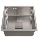 Inter Ceramic Chiuveta inox Inter Ceramic cu o cuva fara picurator finisaj inox satinat 50x50 cm (4444) Chiuveta