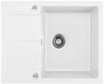 Inter Ceramic Chiuveta compozit Inter Ceramic finisaj granit alb 62x50 cm cu picurator (8220 WHITE) Chiuveta