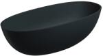 Omnires Cada freestanding compozit Omnires Shell M+ finisaj negru mat lava 175x78 cm (SHELL175WWBLV)