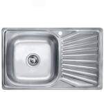 Inter Ceramic Chiuveta inox Inter Ceramic cu o cuva si picurator dreapta finisaj inox lucios 80x50 cm (8050 PF R TAMPICO) Chiuveta