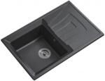 Inter Ceramic Chiuveta compozit Inter Ceramic finisaj negru 78x50 cm cu picurator (8104 ЧЕРНА) Chiuveta