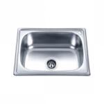 Inter Ceramic Chiuveta inox Inter Ceramic Alpaca cu o cuva fara picurator finisaj inox lucios 63x47 cm (6045) Chiuveta