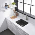 Inter Ceramic Chiuveta compozit Inter Ceramic finisaj gri granit 55x45 cm fara picurator (ICGS 8274G) Chiuveta