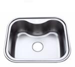 Inter Ceramic Chiuveta inox Inter Ceramic cu o cuva fara picurator finisaj inox satinat 58x48 cm (5848) Chiuveta