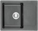 Inter Ceramic Chiuveta compozit Inter Ceramic finisaj granit gri 62x50 cm cu picurator (8220GRAY) Chiuveta