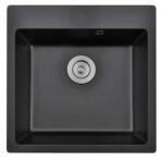Inter Ceramic Chiuveta compozit Inter Ceramic finisaj granit negru 50x50 cm (5050 BLACK) Chiuveta