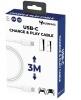 Subsonic Usb C Usb C Charge and Play Cable 3m Slim pentru PS5