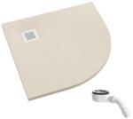 Schedpol Kalait Cashmere Stone félkör alakú zuhanytálca 90x90 cm bézs 3.3104/PK/ST-M2 (33104PKSTM2)