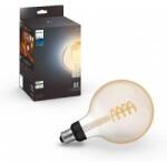 Philips White E27 Filament Large Globe Lamp, G125 550lm, warm white light, dimmable, controllable via app, compatible with Amazon Alexa (Echo, Echo Dot), pack of 1 - 929003052101