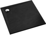 Schedline Libra Black Stone négyzet alakú zuhanytálca 80x80 cm fekete 3SP. L1K-8080/C/ST (3SPL1K8080CST)