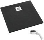 Schedpol Kalait Black Stone négyzet alakú zuhanytálca 100x100 cm fekete 3.3202/C/ST-M2 (33202CSTM2)