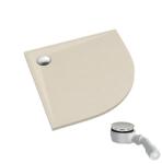 Schedpol Etrusco Cashmere Stone félkör alakú zuhanytálca szifonnal 80x80 cm bézs 3.463/PK/ST (3463PKST)