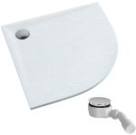 Schedpol Etrusco White Stone téglalap alakú zuhanytálca 90x90 cm fehér 3.464/B/ST (3464BST)
