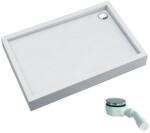 Schedline Favory Plus White Stone téglalap alakú zuhanytálca 120x80 cm fehér 3ST. F1P-80120/B/ST (3STF1P80120BST)