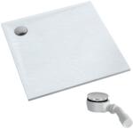 Schedpol Etrusco White Stone négyzet alakú zuhanytálca 80x80 cm fehér 3.460/B/ST (3460BST)