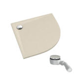 Schedpol Etrusco Cashmere Stone félkör alakú zuhanytálca szifonnal 90x90 cm bézs 3.464/PK/ST (3464PKST)