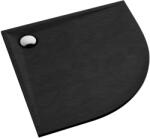 Schedline Libra Black Stone félkör alakú zuhanytálca 80x80 cm fekete 3SP. L1O-8080/C/ST (3SPL1O8080CST)